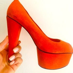 Aldo Stacked Heel/ Microfiber Heels